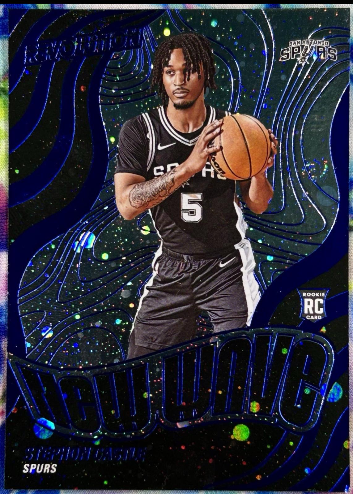 2024 Panini Revolution New Wave Stephon Castle [Blue Cosmo] #18 card