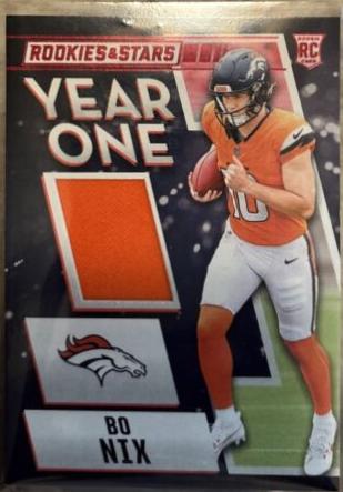 2024 Panini Rookies & Stars Year One Bo Nix #YO-BNX card