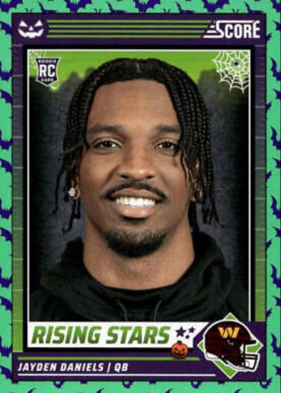 2024 Panini Score-A-Treat Rising Stars Jayden Daniels [Green Bats] #26 card