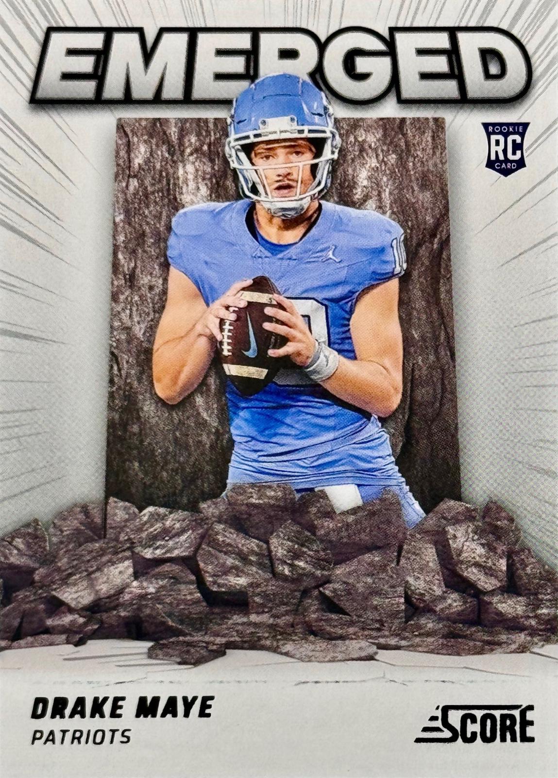 2024 Panini Score Emerged Drake Maye #EM-DME card
