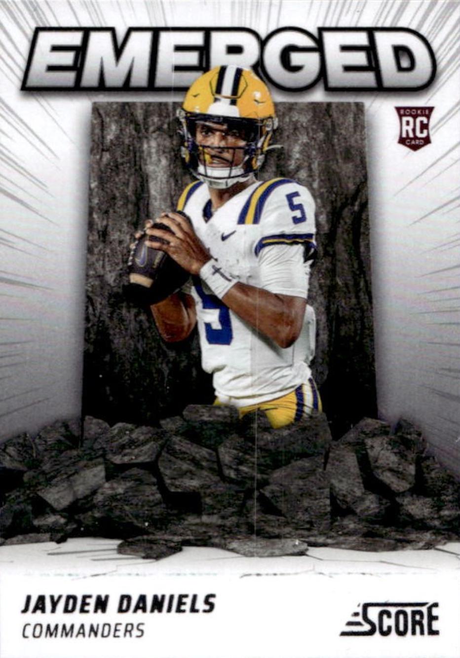 2024 Panini Score Emerged Jayden Daniels #EM-JDS card