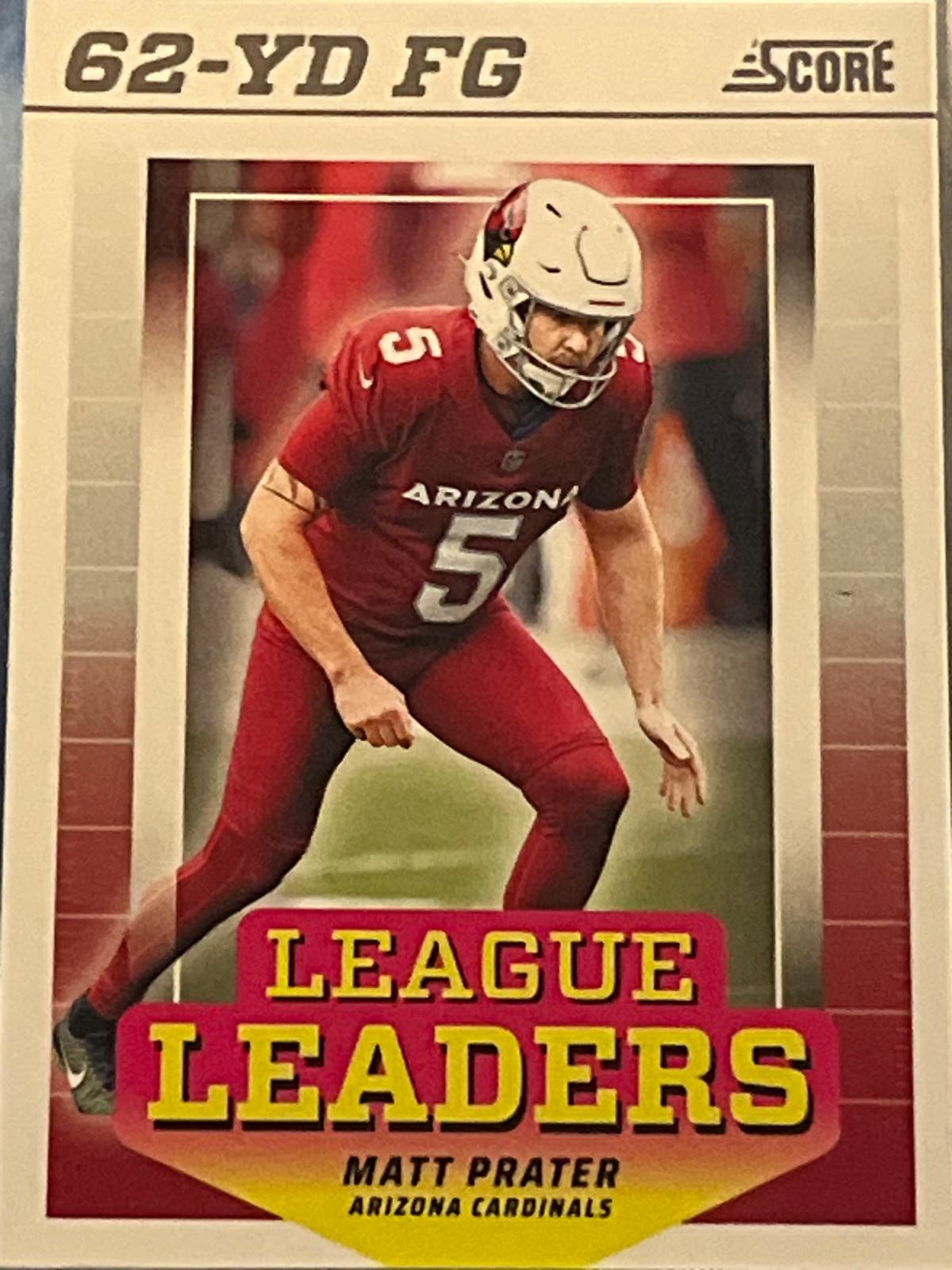 2024 Panini Score League Leaders Matt Prater #LL-MPR card