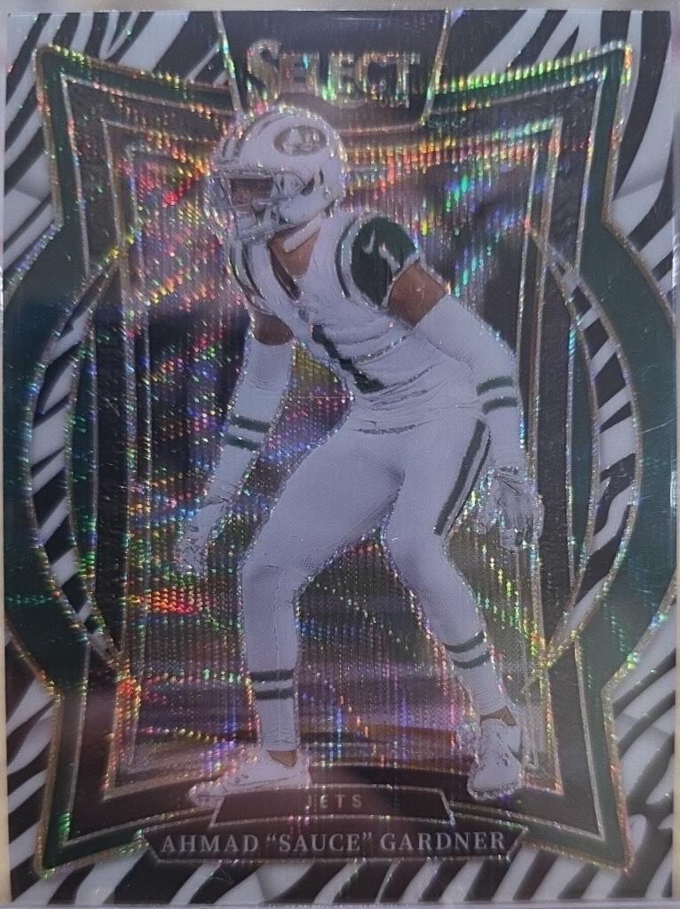 2024 Panini Select Ahmad "Sauce" Gardner [Zebra Prizm] #93 card