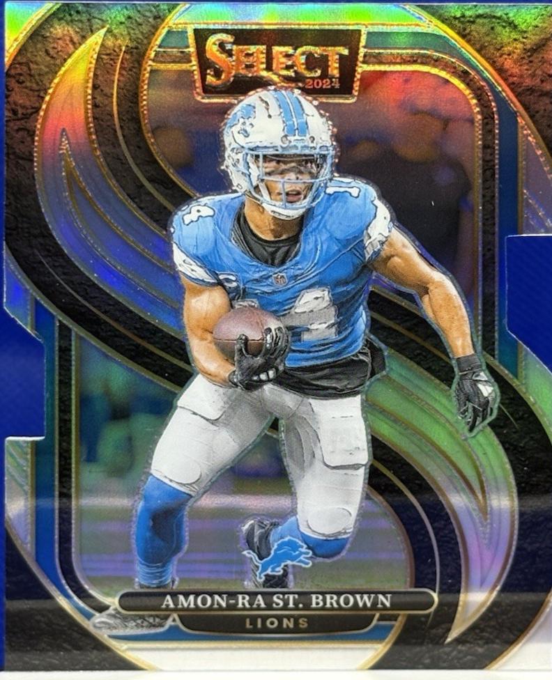 2024 Panini Select Amon-Ra St. Brown [Silver Prizm Die-Cut] #105 card
