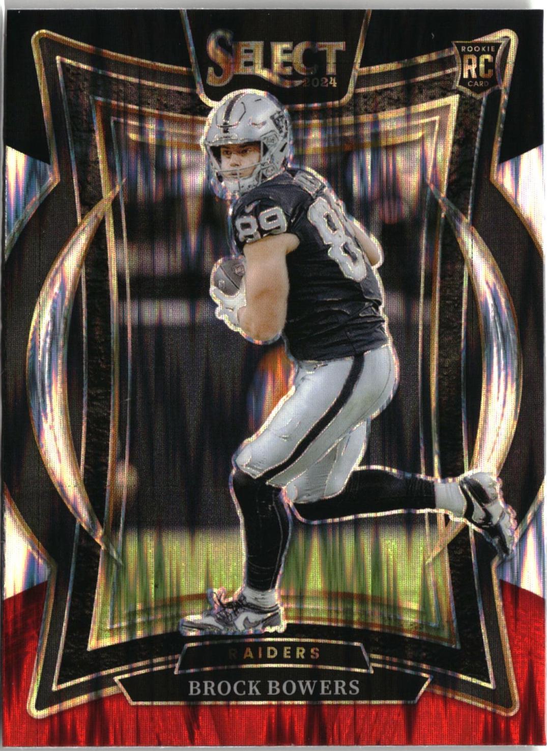 2024 Panini Select Brock Bowers [Black Red Prizm Shock] #31 card