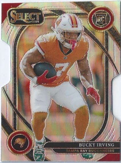 2024 Panini Select Bucky Irving [Silver Prizm Die-Cut] #239 card