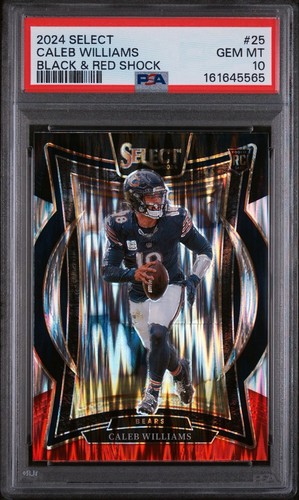 2024 Panini Select Caleb Williams [Black Red Prizm Shock] #25 card