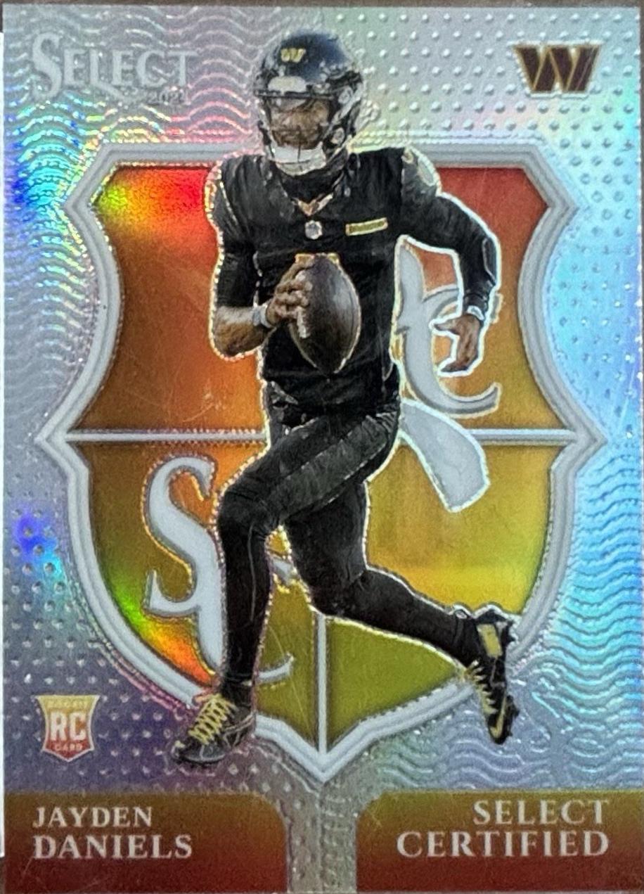 2024 Panini Select Certified Rookie Jayden Daniels [Zebra Prizm] #2 card