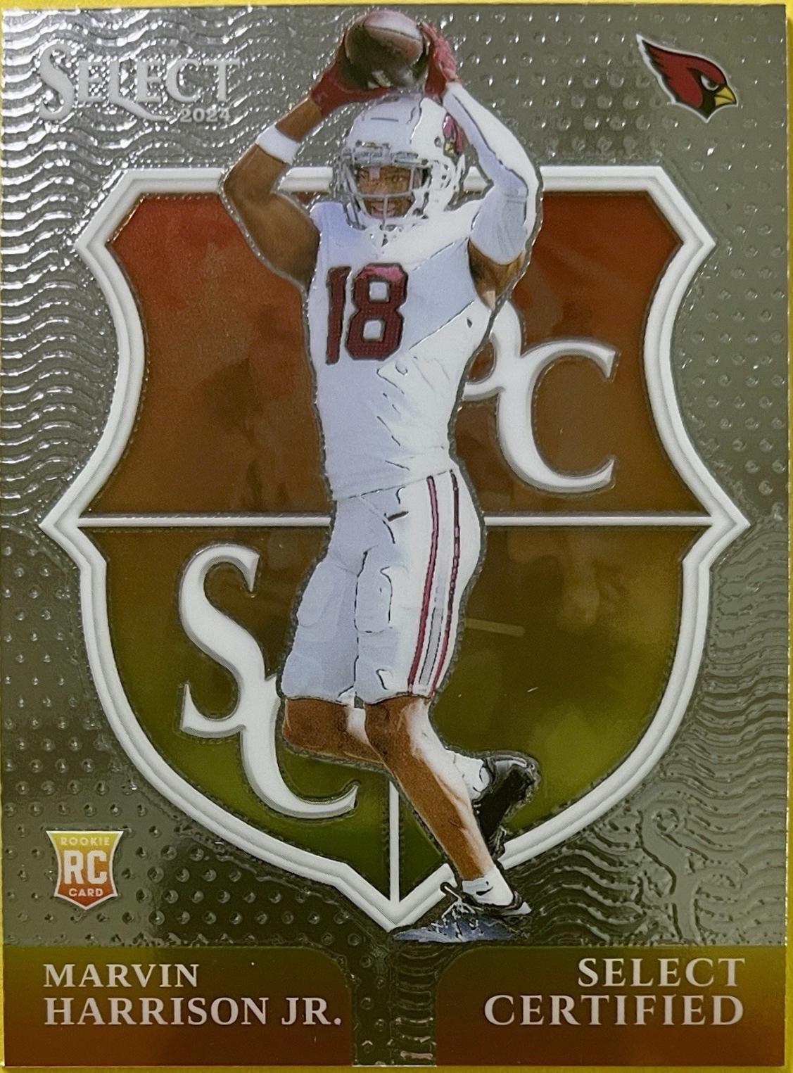 2024 Panini Select Certified Rookie Marvin Harrison Jr. #5 card