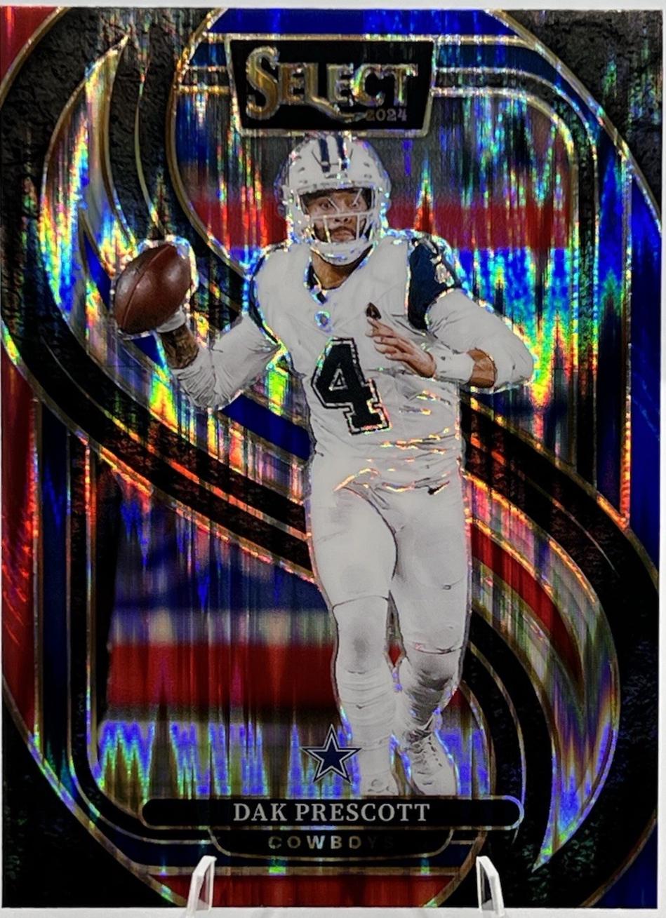 2024 Panini Select Dak Prescott [Red Blue Prizm Shock] #125 card