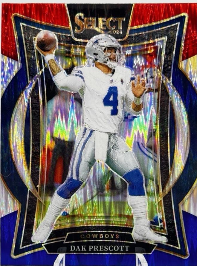 2024 Panini Select Dak Prescott [Red Blue Prizm Shock] #38 card