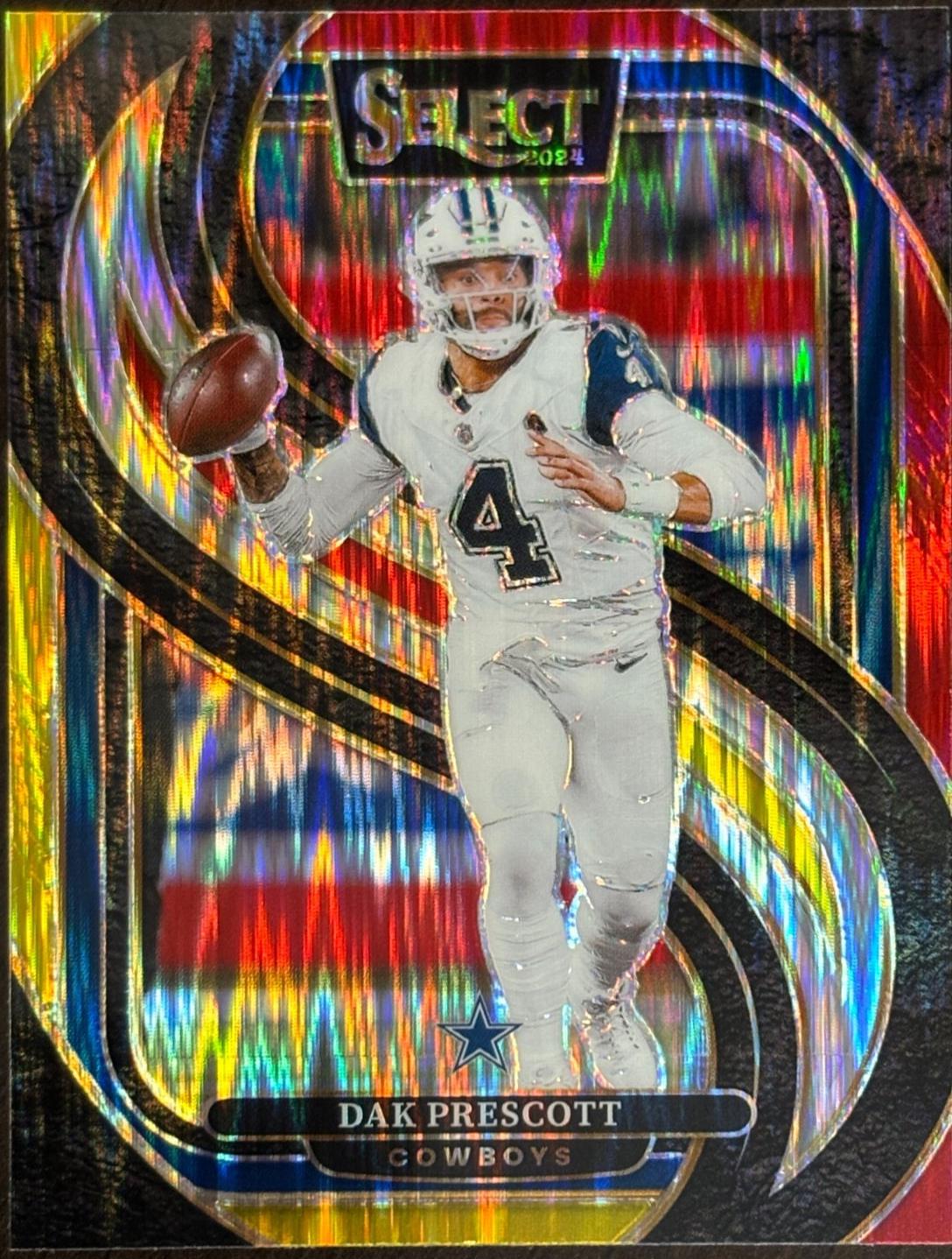 2024 Panini Select Dak Prescott [Red Yellow Prizm Shock] #125 card