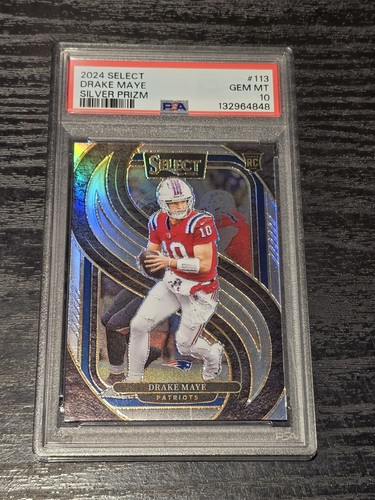 2024 Panini Select Drake Maye [Silver Prizm] #113 card