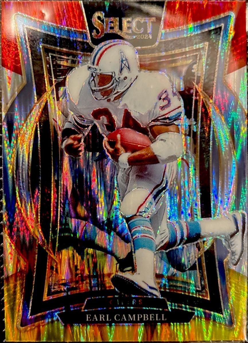 2024 Panini Select Earl Campbell [Red Yellow Prizm Shock] #54 card