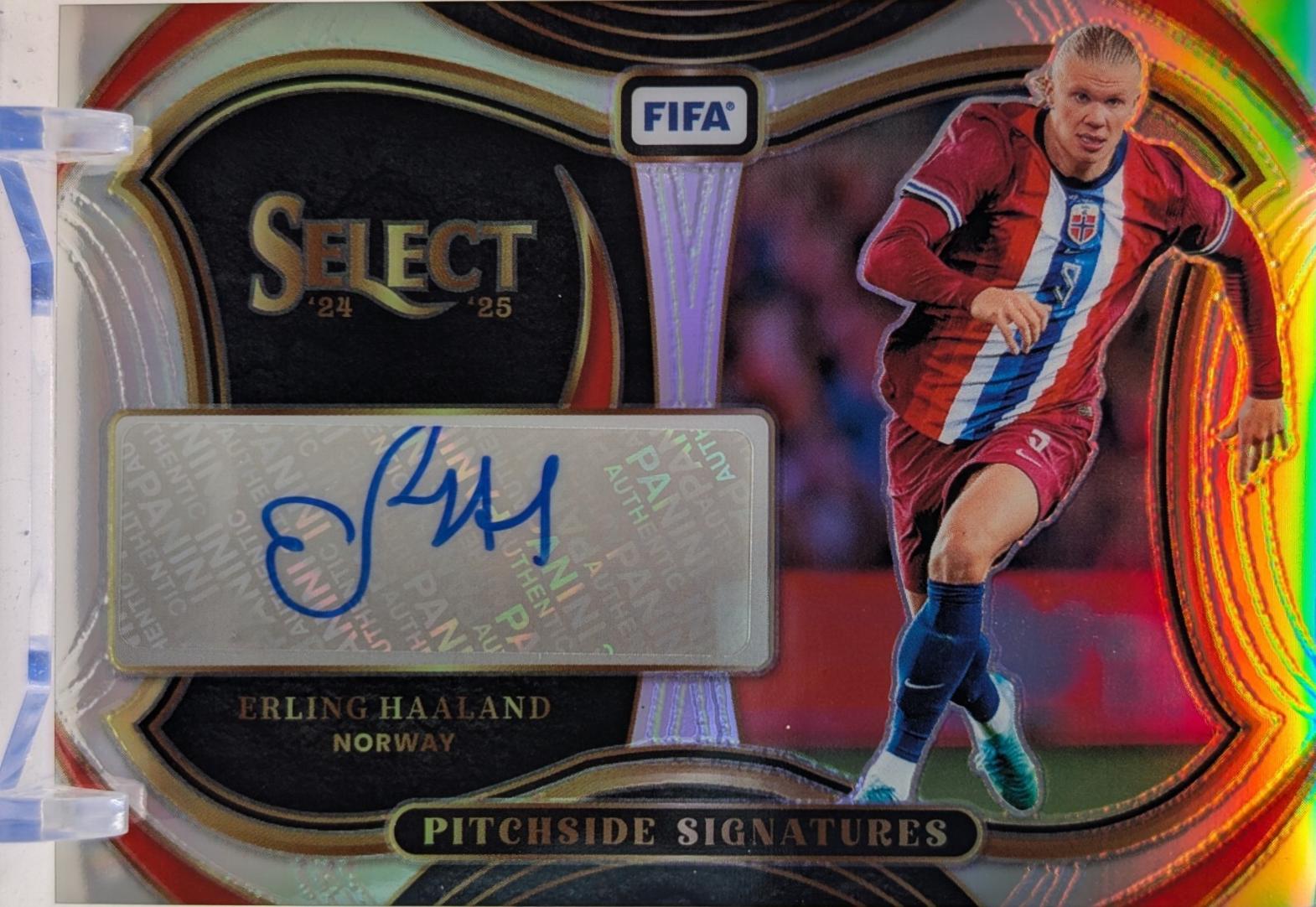 2024 Panini Select FIFA Pitchside Signature Erling Haaland #PS-EH card