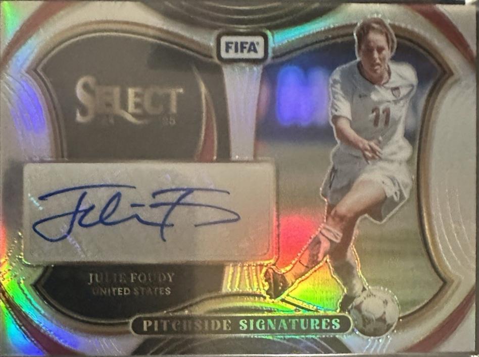 2024 Panini Select FIFA Pitchside Signature Julie Foudy #PS-JF card