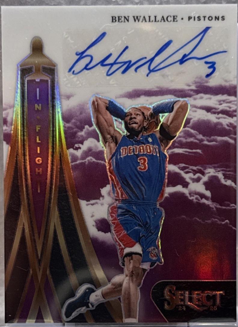 2024 Panini Select In Flight Signature Ben Wallace [Purple Prizm] #IFS-WAL card