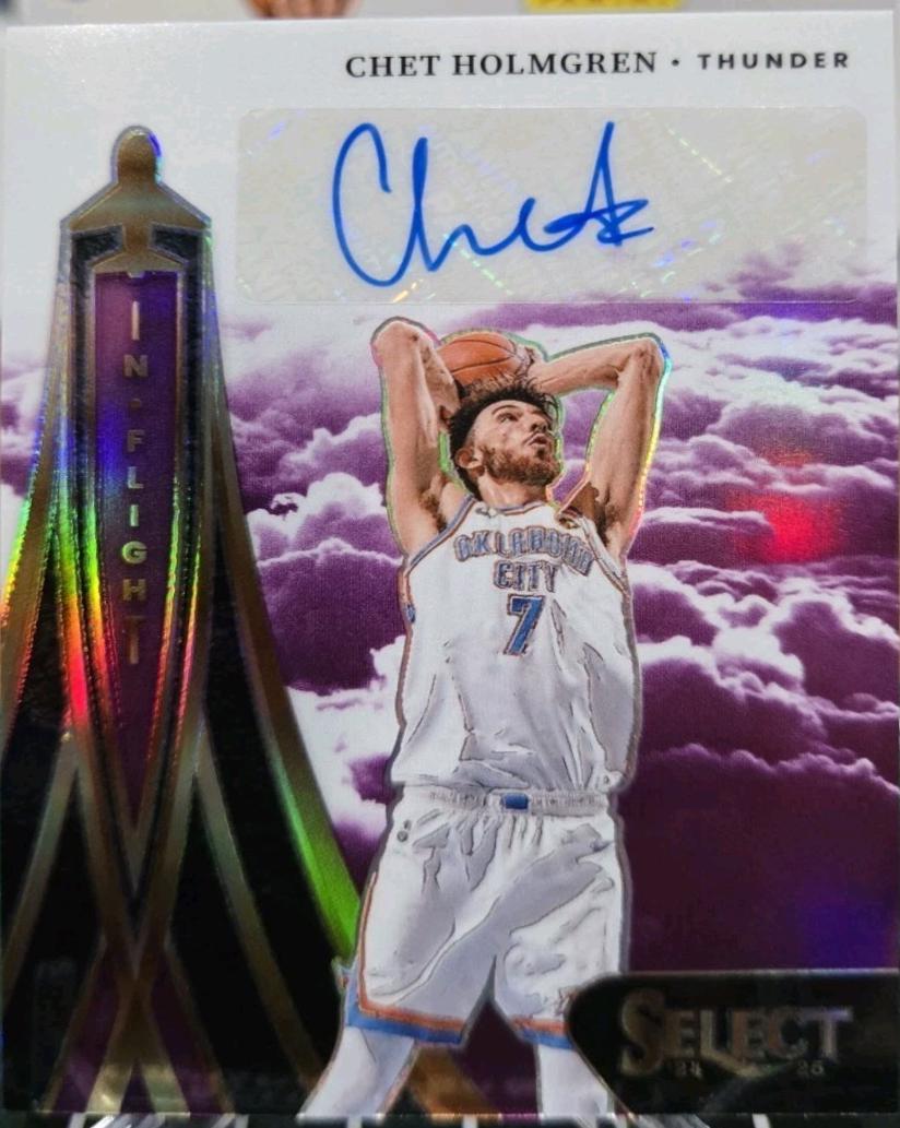 2024 Panini Select In Flight Signature Chet Holmgren [Purple Prizm] #IFS-HOL card