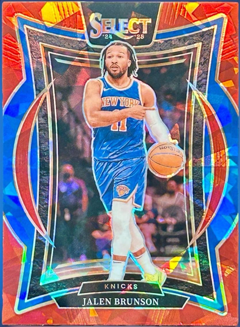 2024 Panini Select Jalen Brunson [Red Cracked Ice Prizm] #42 card