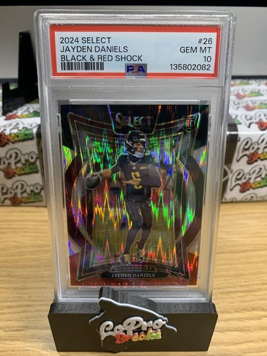 2024 Panini Select Jayden Daniels [Black Red Prizm Shock] #26 card