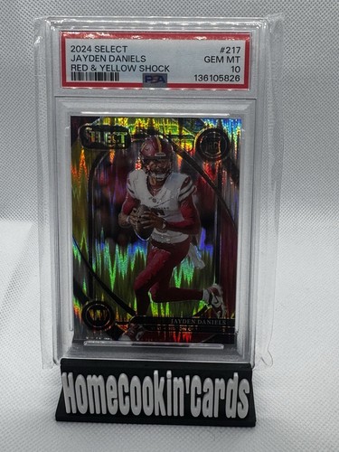2024 Panini Select Jayden Daniels [Red Yellow Prizm Shock] #217 card