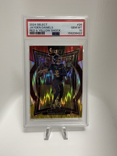 2024 Panini Select Jayden Daniels [Red Yellow Prizm Shock] #26 card