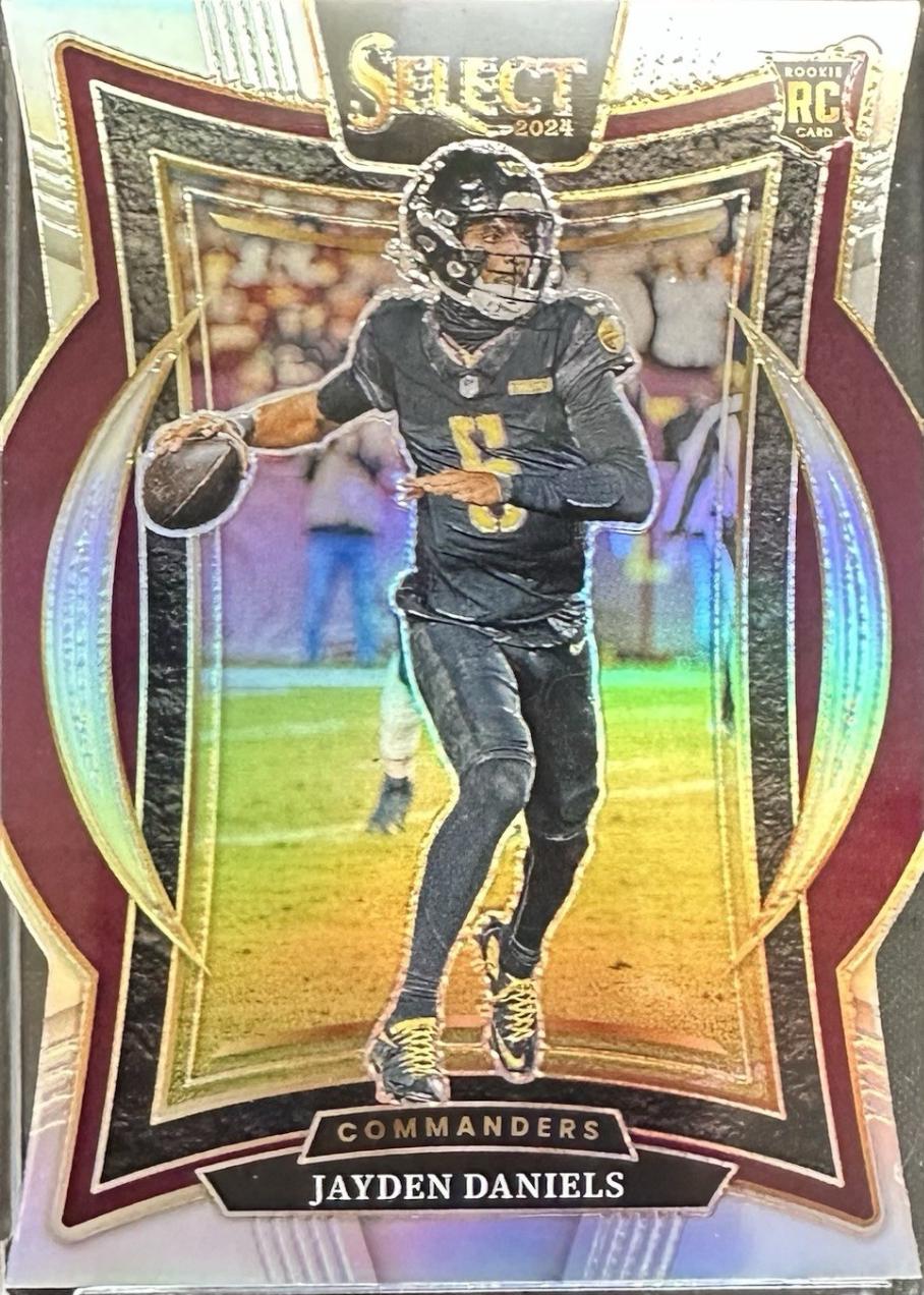 2024 Panini Select Jayden Daniels [Silver Prizm Die-Cut] #26 card