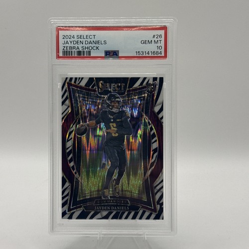 2024 Panini Select Jayden Daniels [Zebra Prizm Shock] #26 card