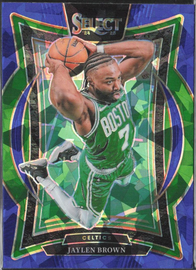 2024 Panini Select Jaylen Brown [Blue Cracked Ice Prizm] #29 card