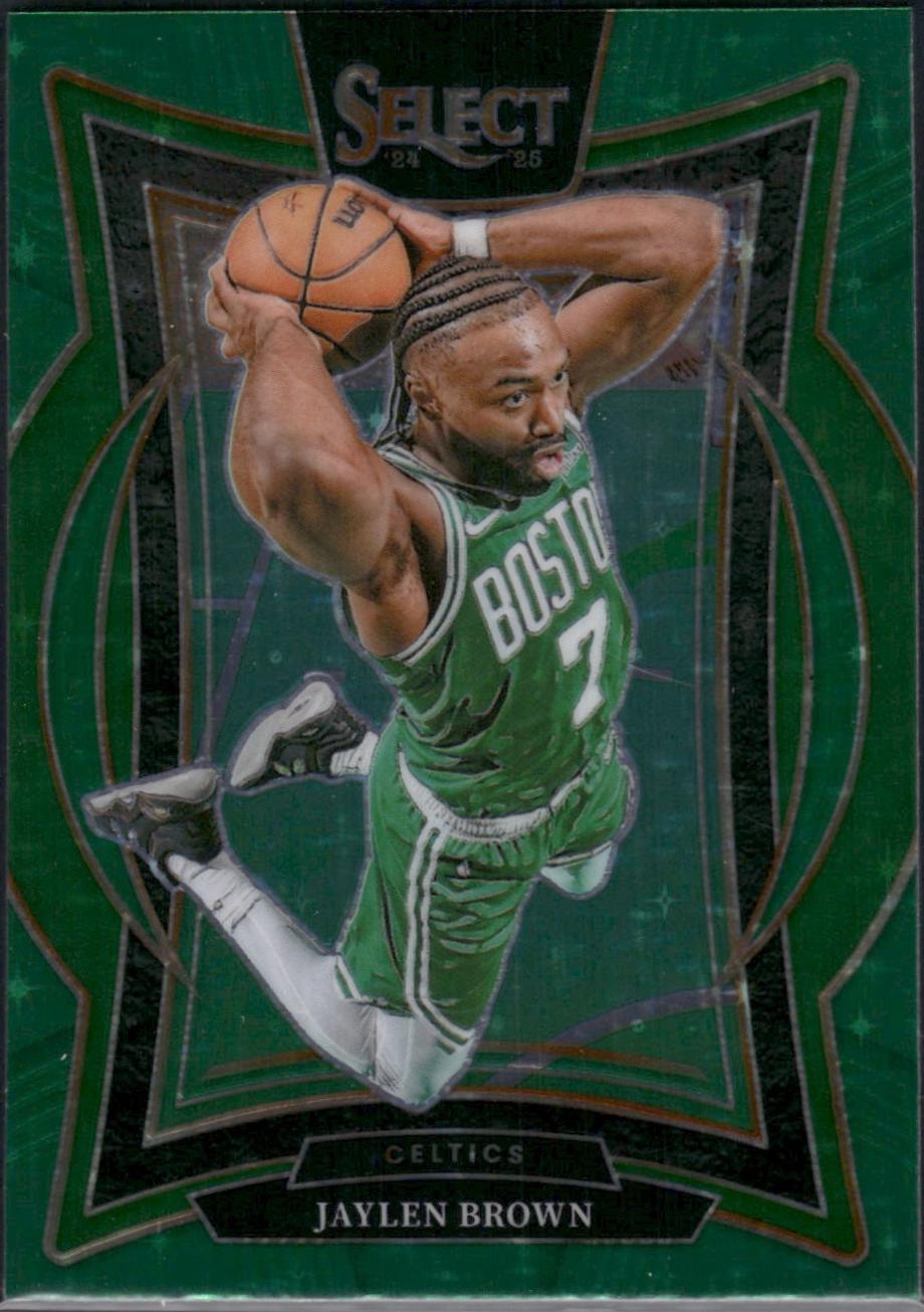 2024 Panini Select Jaylen Brown [Green Stars Prizm] #29 card