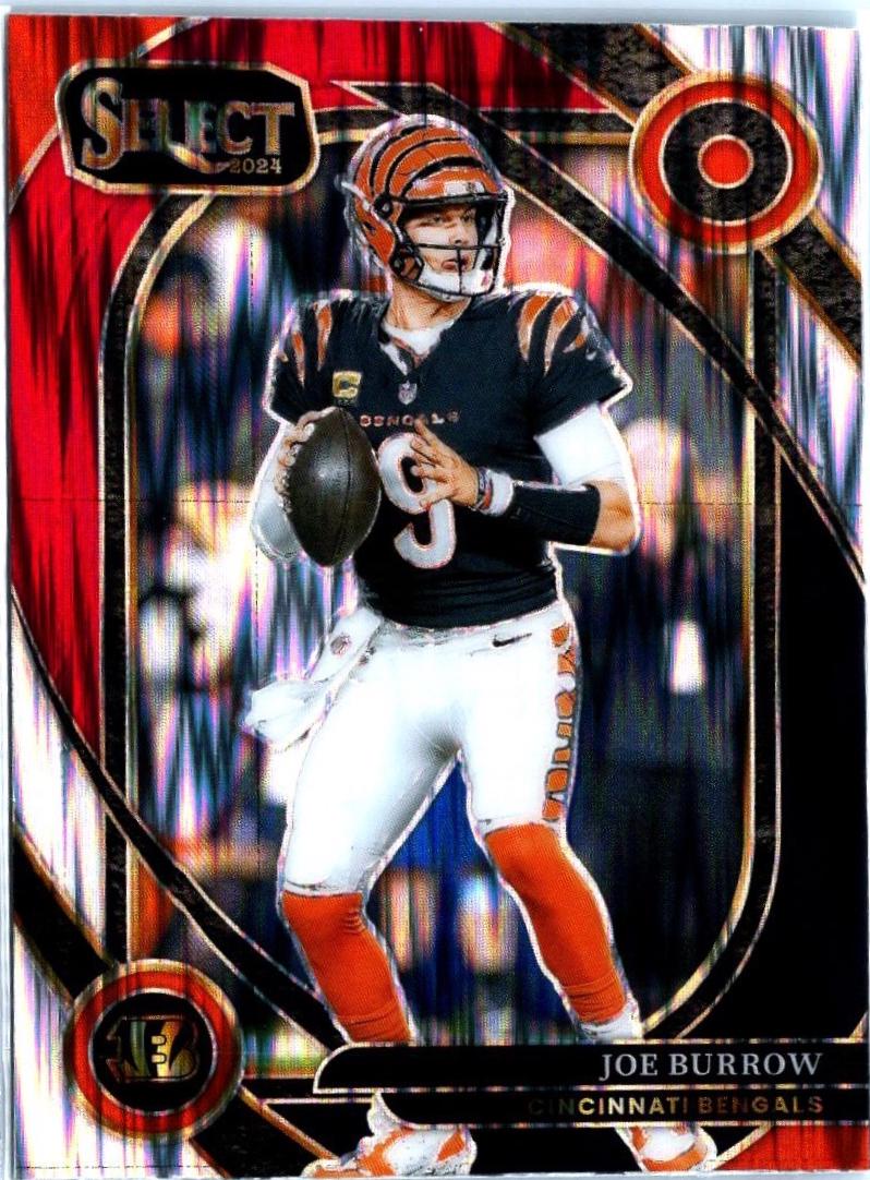 2024 Panini Select Joe Burrow [Black Red Prizm Shock] #230 card