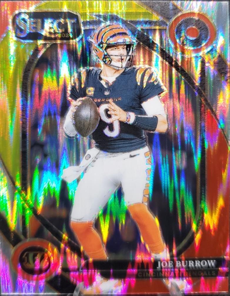 2024 Panini Select Joe Burrow [Red Yellow Prizm Shock] #230 card