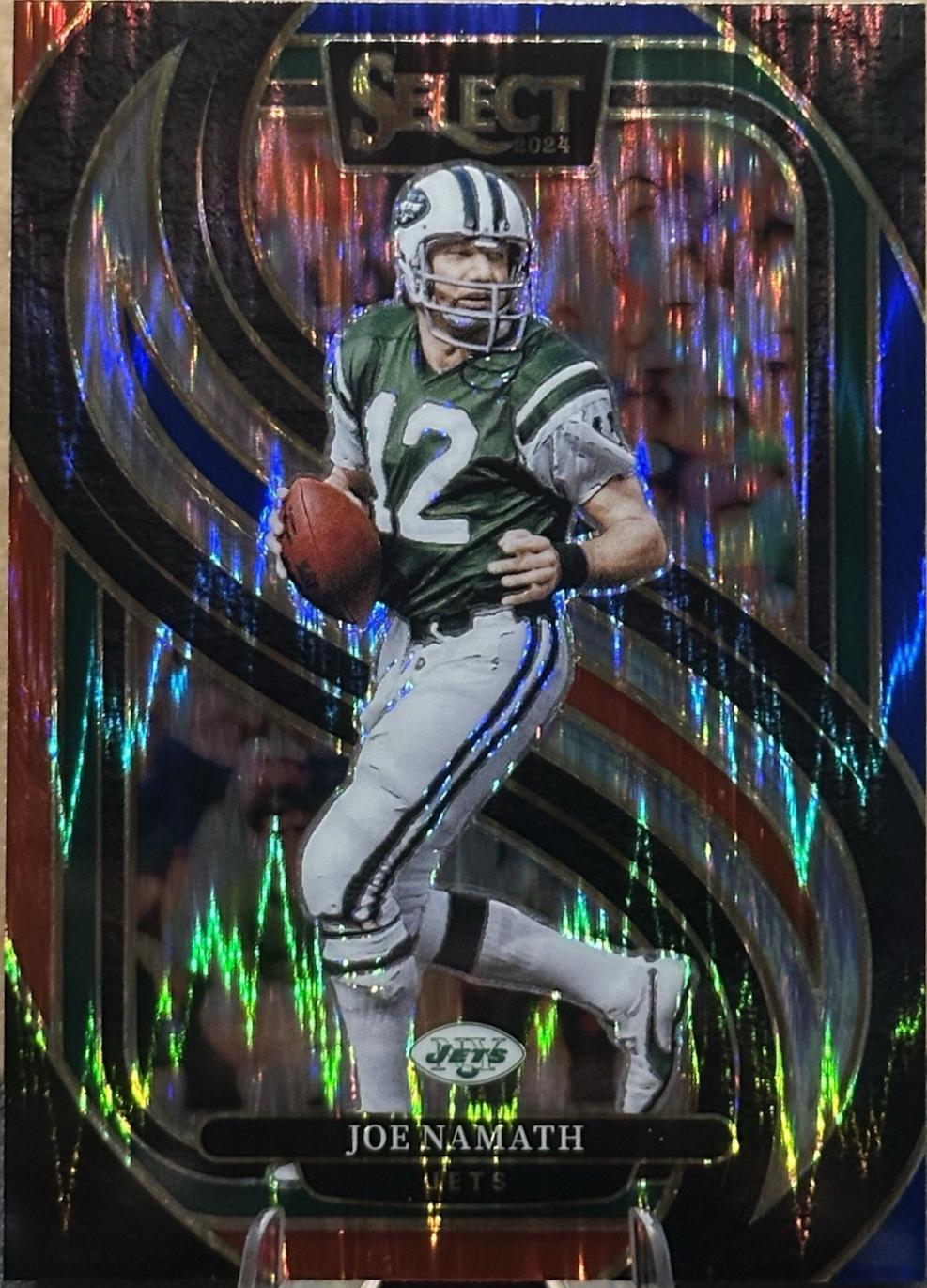 2024 Panini Select Joe Namath [Red Blue Prizm Shock] #170 card
