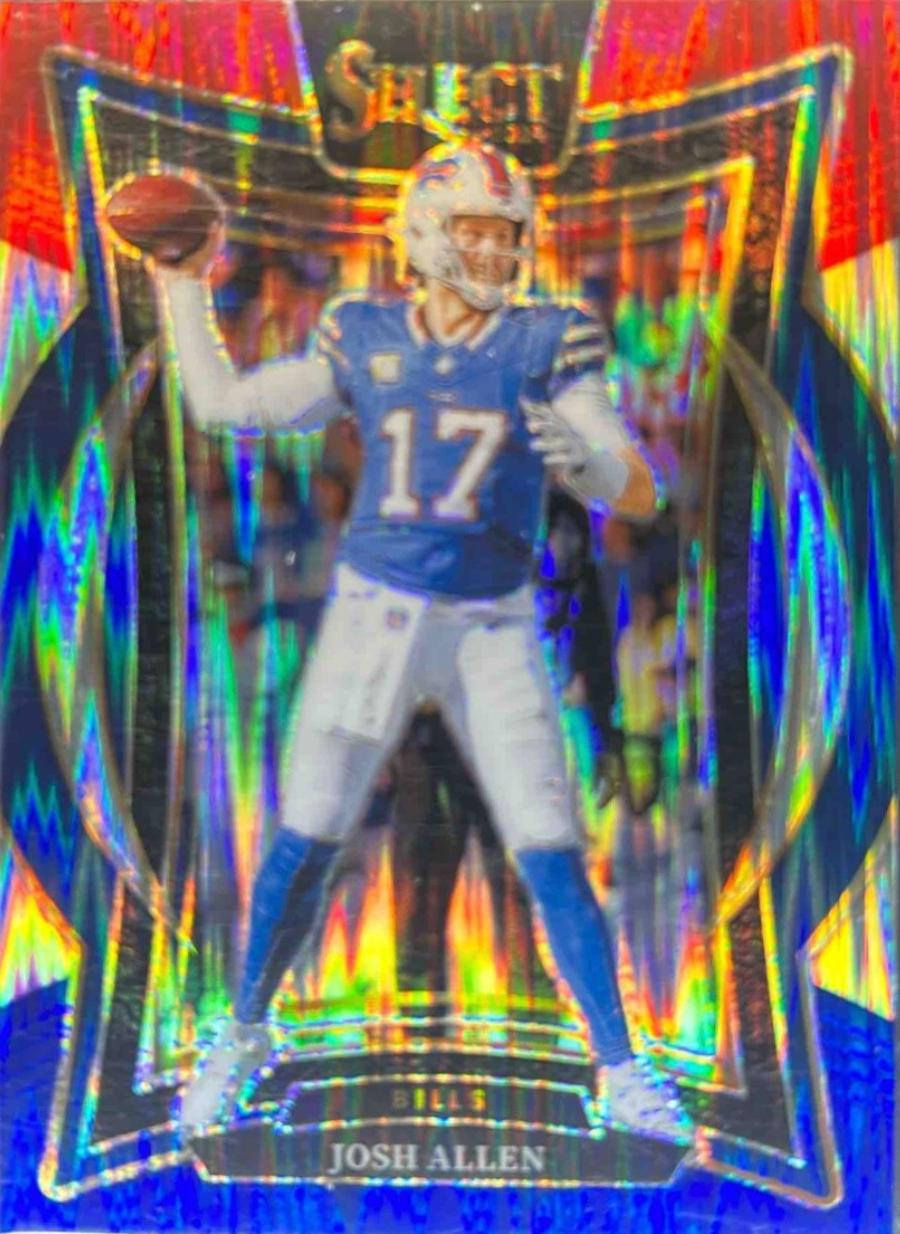 2024 Panini Select Josh Allen [Red Blue Prizm Shock] #34 card