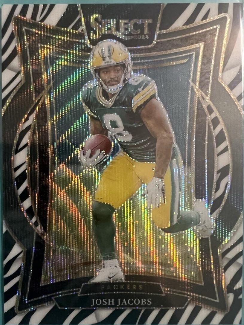 2024 Panini Select Josh Jacobs [Zebra Prizm] #73 card