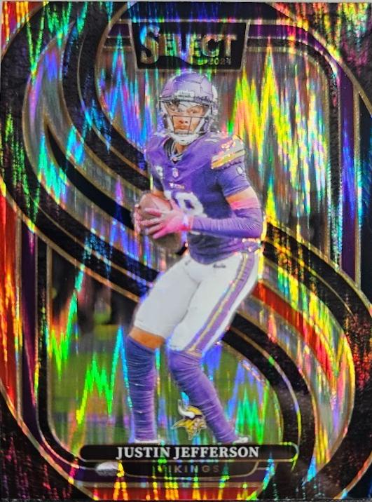 2024 Panini Select Justin Jefferson [Black Red Prizm Shock] #174 card