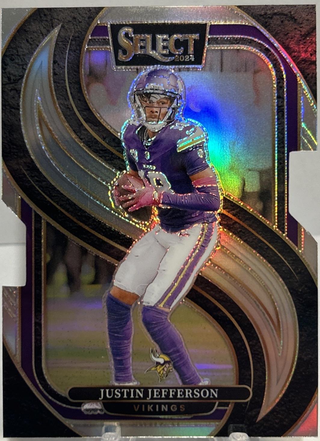 2024 Panini Select Justin Jefferson [Silver Prizm Die-Cut] #174 card