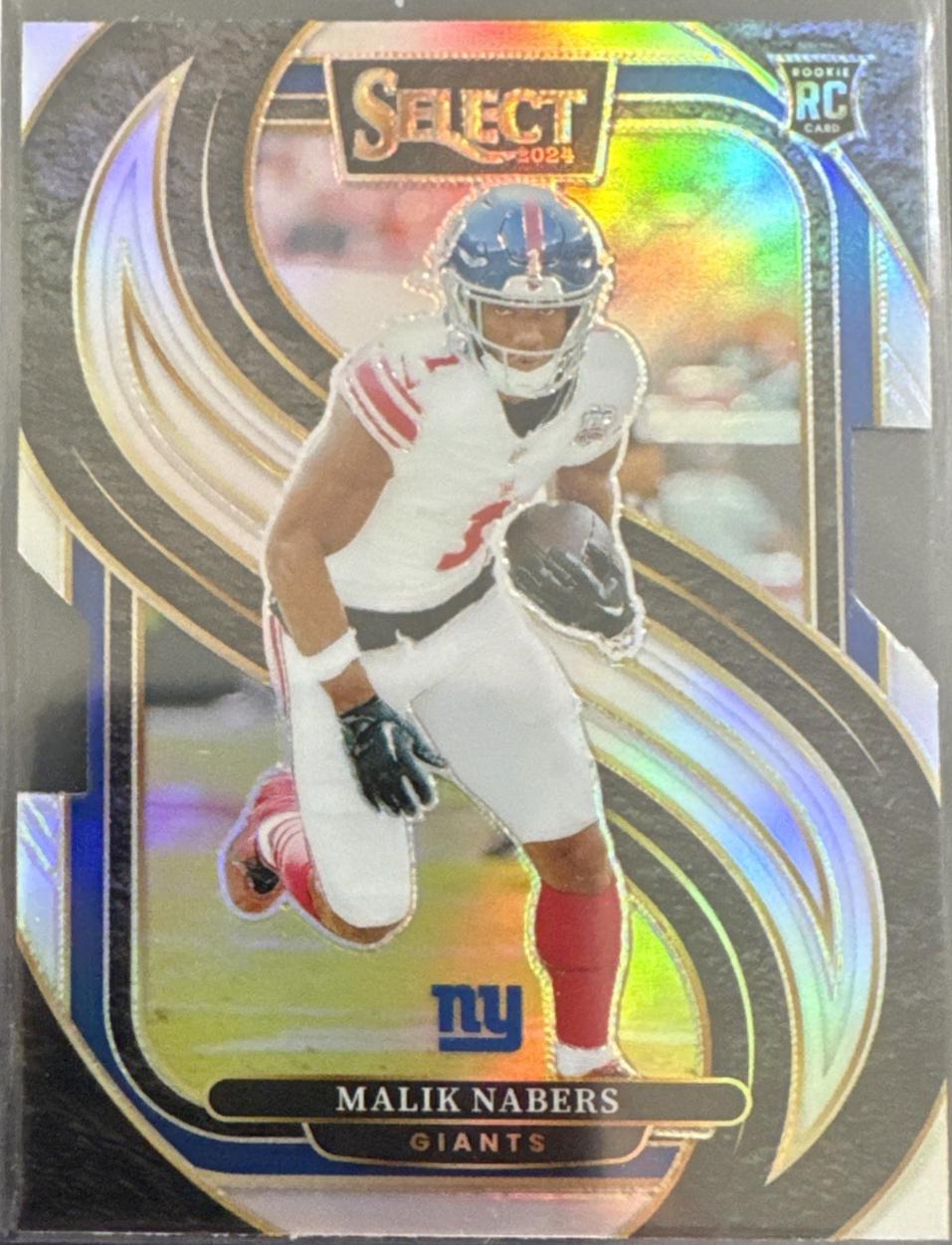 2024 Panini Select Malik Nabers [Silver Prizm Die-Cut] #116 card