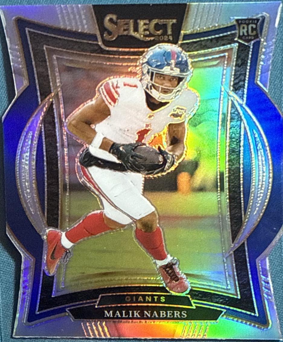 2024 Panini Select Malik Nabers [Silver Prizm Die-Cut] #29 card