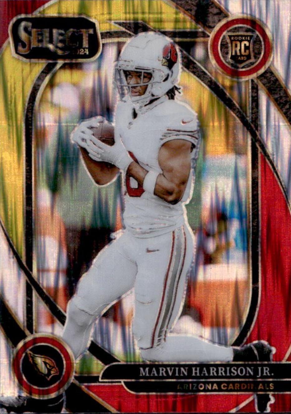 2024 Panini Select Marvin Harrison Jr. [Red Yellow Prizm Shock] #219 card