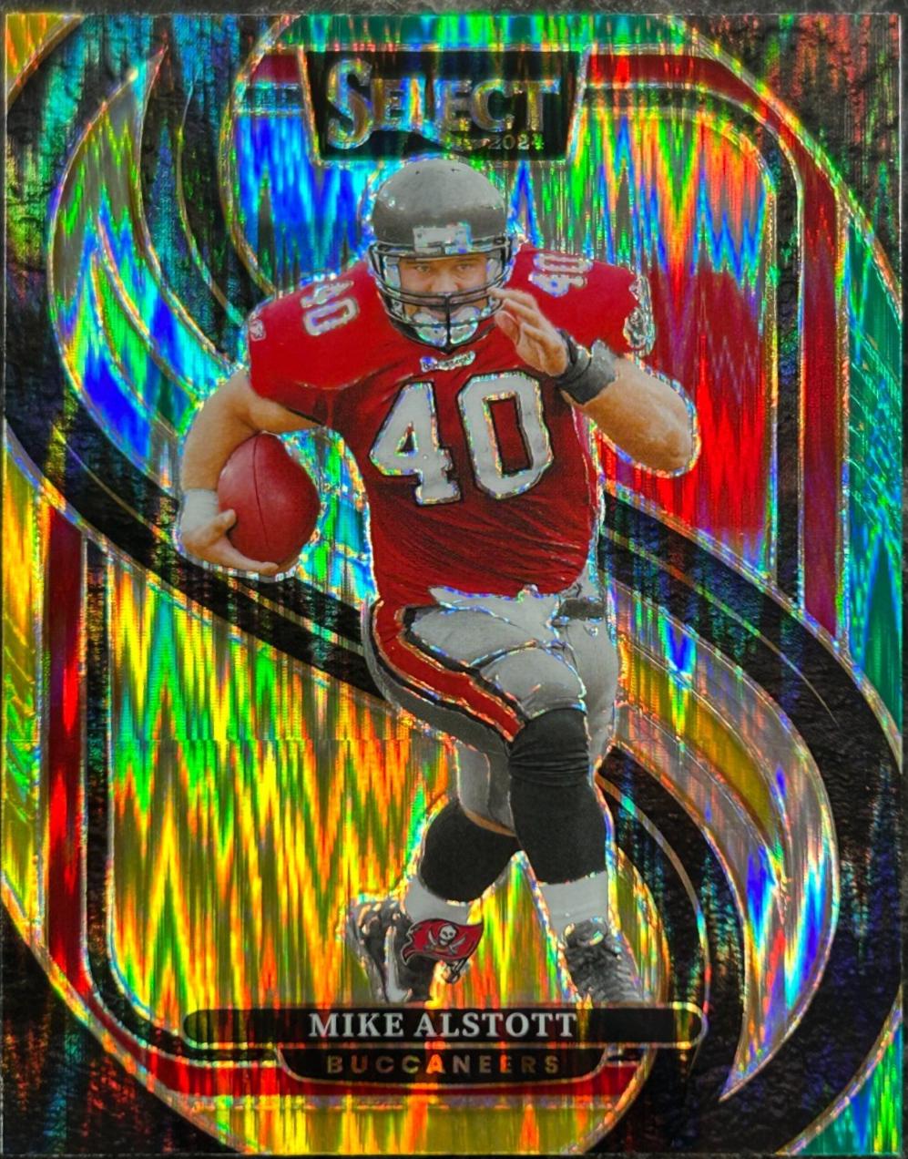 2024 Panini Select Mike Alstott [Black Red Prizm Shock] #183 card