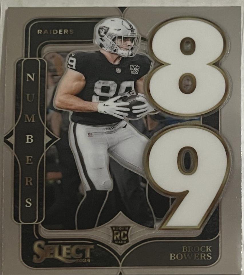 2024 Panini Select Numbers Brock Bowers #12 card