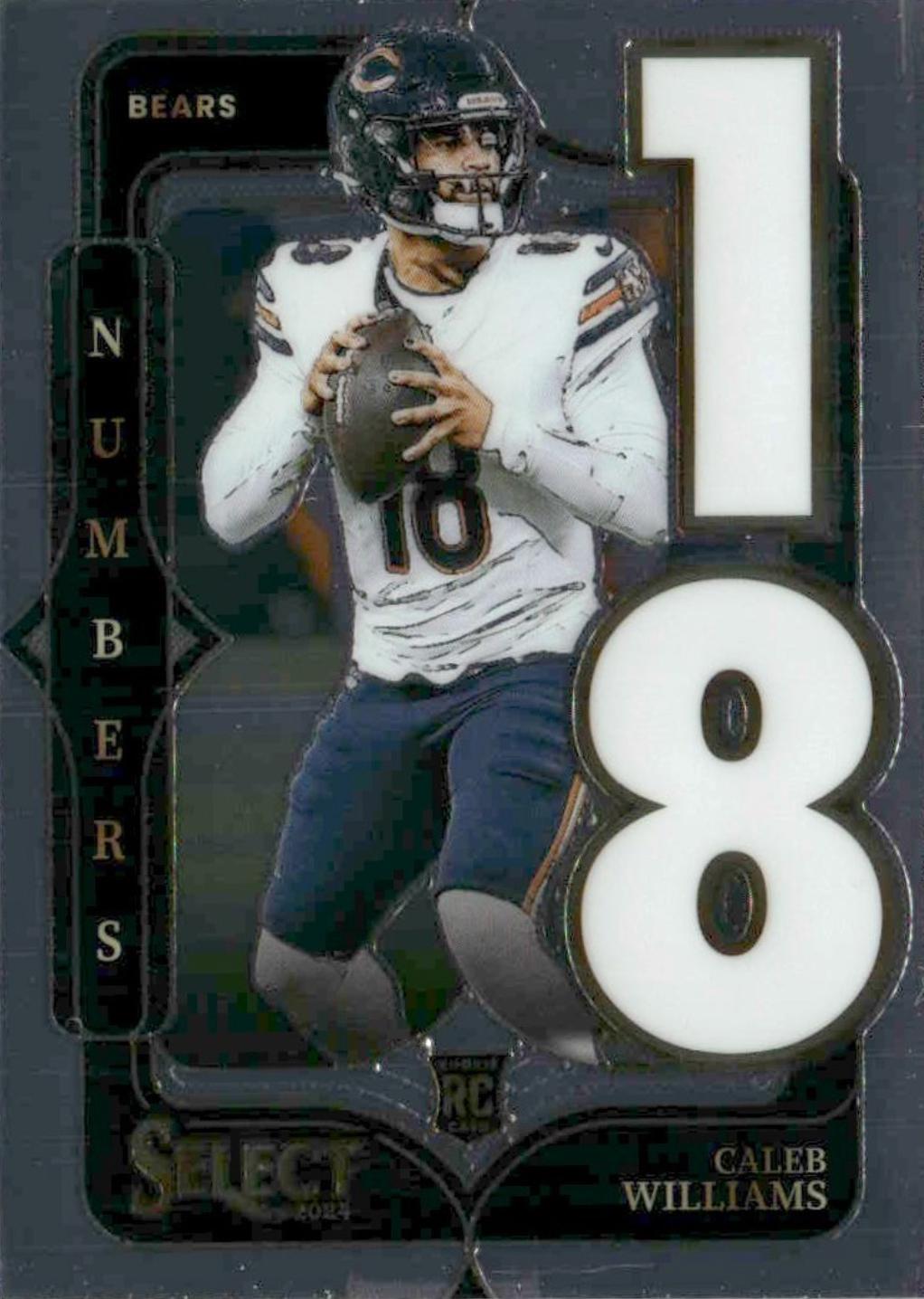 2024 Panini Select Numbers Caleb Williams #19 card