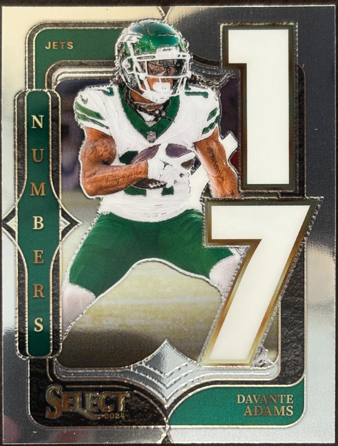 2024 Panini Select Numbers Davante Adams #25 card