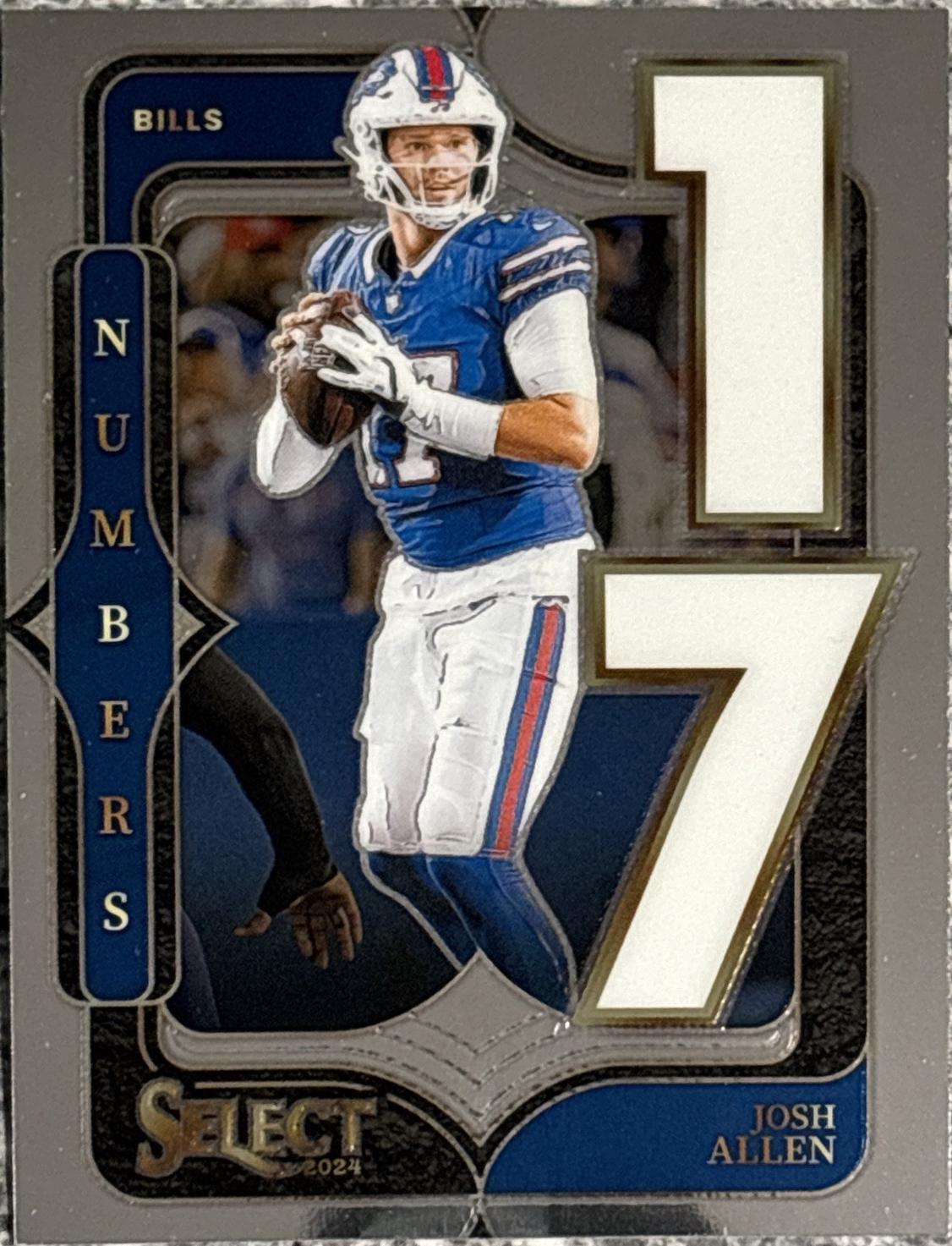 2024 Panini Select Numbers Josh Allen #10 card