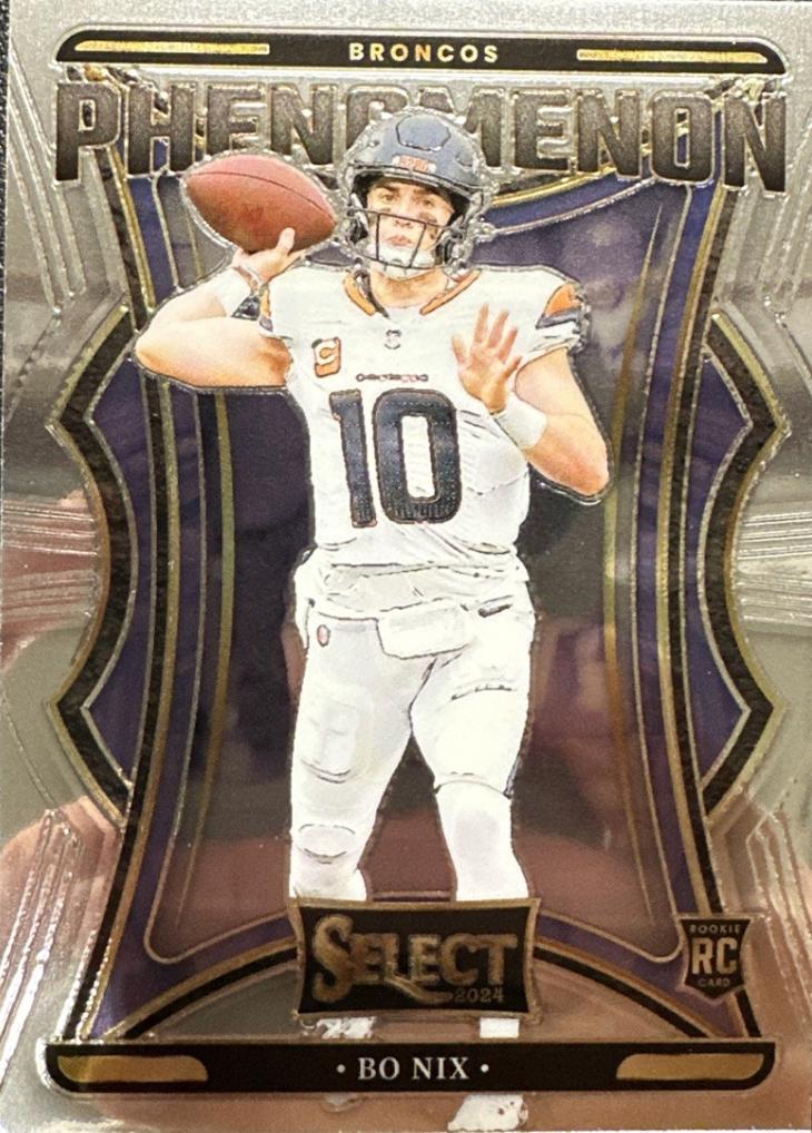 2024 Panini Select Phenomenon Bo Nix #4 card