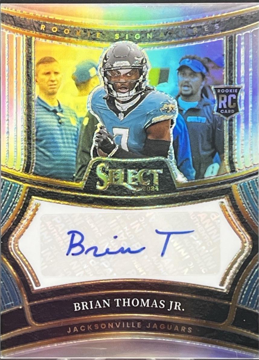 2024 Panini Select Rookie Signature Prizm Brian Thomas Jr. #RSP-BTJ card