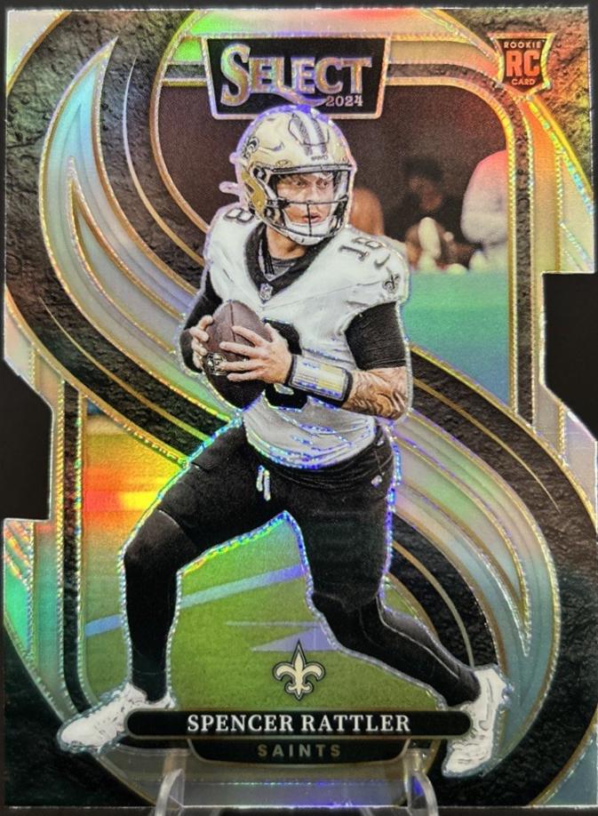 2024 Panini Select Spencer Rattler [Silver Prizm Die-Cut] #130 card