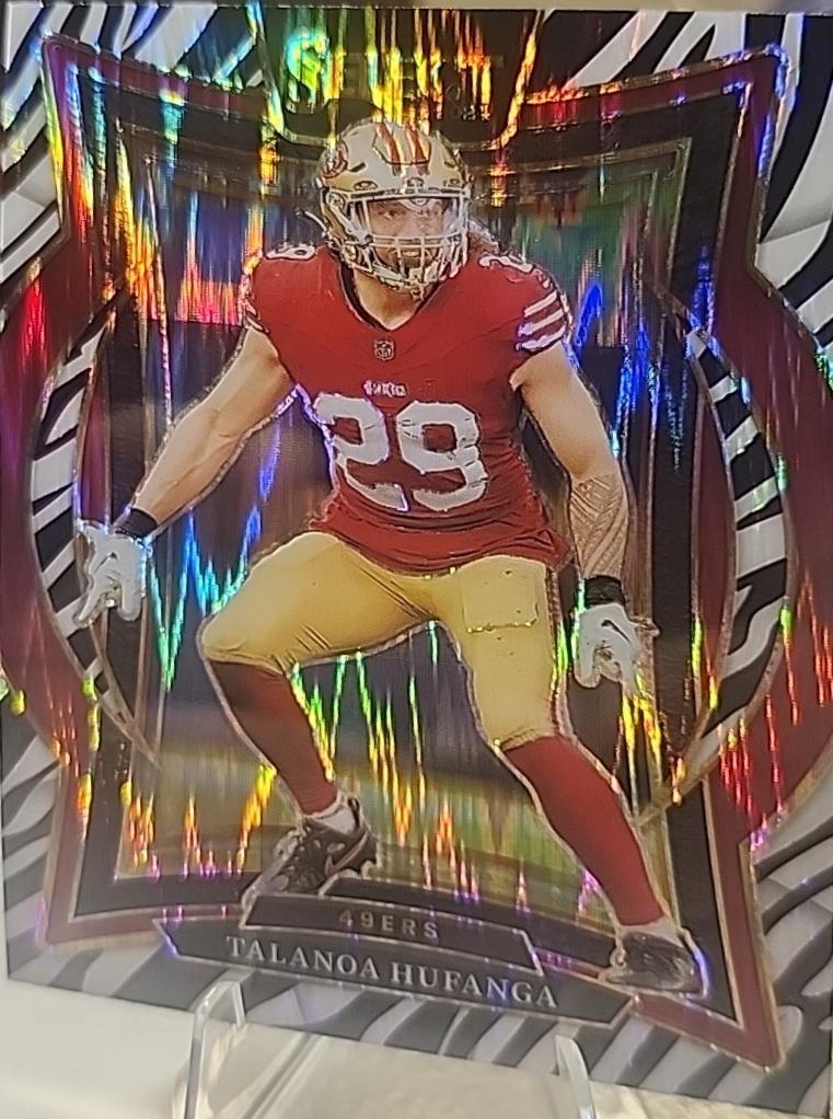 2024 Panini Select Talanoa Hufanga [Zebra Prizm] #46 card