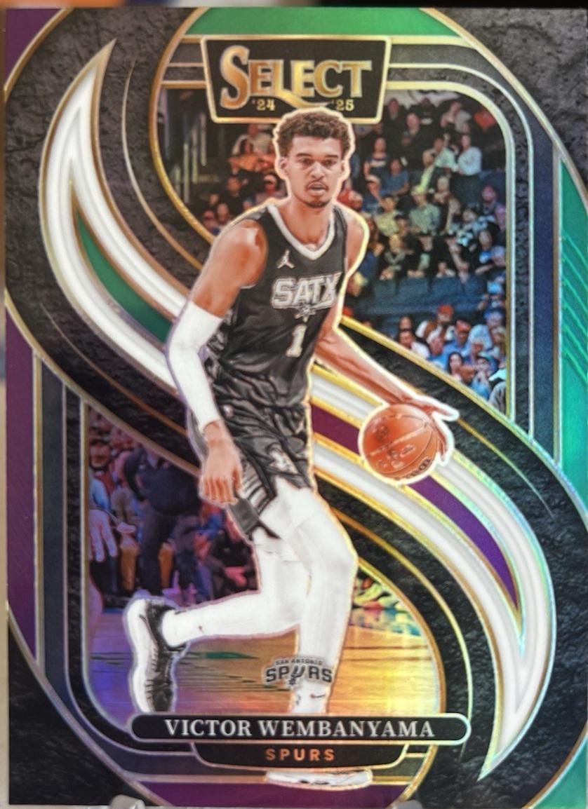 2024 Panini Select Victor Wembanyama [Green White Purple Prizm] #102 card